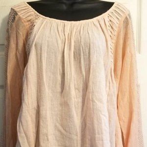 Women's Peach Boho Style Top by Lucky Brand ~ Size M